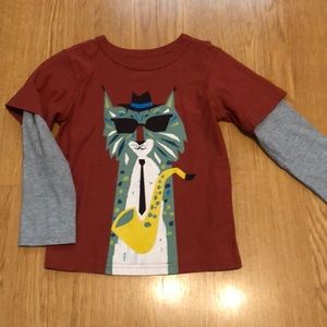 Long sleeve Tea Collection boys shirt size 5